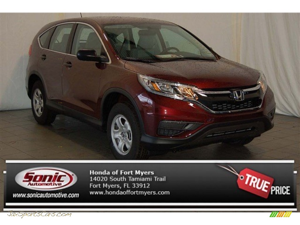 2015 CR-V LX - Basque Red Pearl II / Gray photo #1