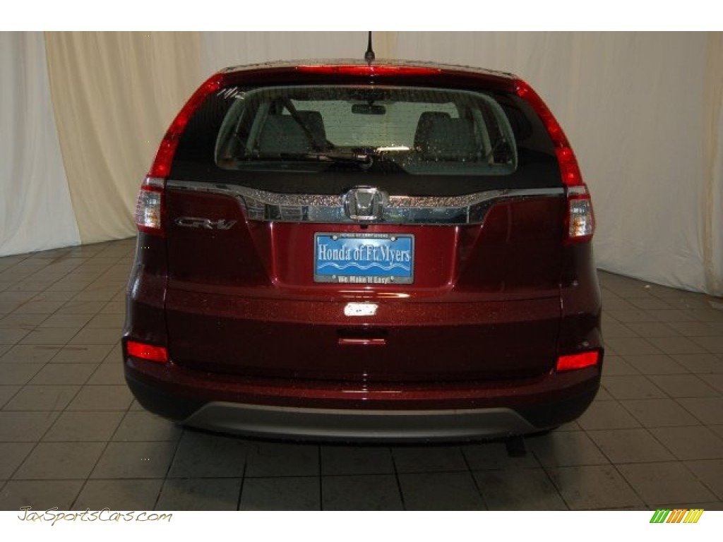 2015 CR-V LX - Basque Red Pearl II / Gray photo #6